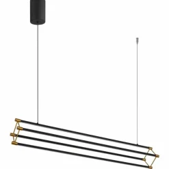 Lampes Dorées-Luminaires Globo Lighting Kayson Suspension LED Noir, 1 lumière