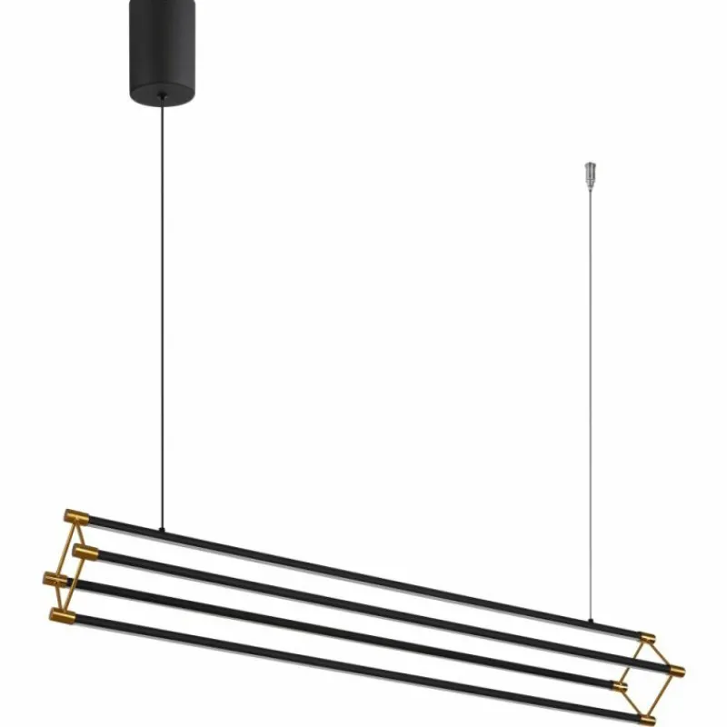 Lampes Dorées-Luminaires Globo Lighting Kayson Suspension LED Noir, 1 lumière
