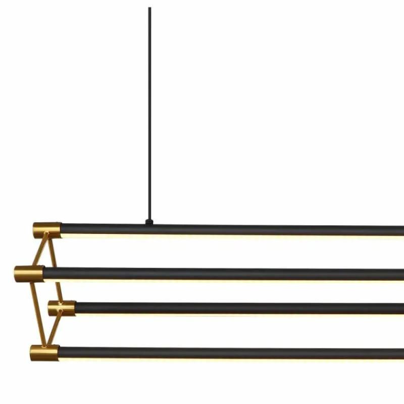 Lampes Dorées-Luminaires Globo Lighting Kayson Suspension LED Noir, 1 lumière