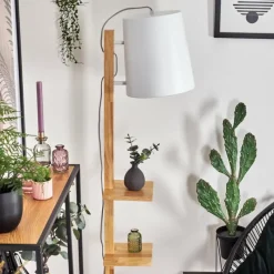 Luminaires Scandinaves-hofstein Kelan Lampadaire Écru, Blanc, 1 lumière