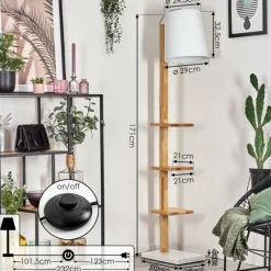 Luminaires Scandinaves-hofstein Kelan Lampadaire Écru, Blanc, 1 lumière