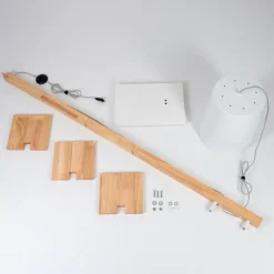 Luminaires Scandinaves-hofstein Kelan Lampadaire Écru, Blanc, 1 lumière