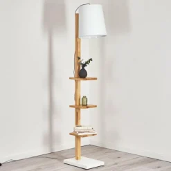 Luminaires Scandinaves-hofstein Kelan Lampadaire Écru, Blanc, 1 lumière