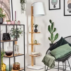 Luminaires Scandinaves-hofstein Kelan Lampadaire Écru, Blanc, 1 lumière