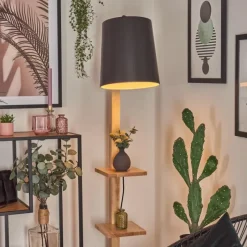 Luminaires Scandinaves-hofstein Kelan Lampadaire Écru, Noir, 1 lumière