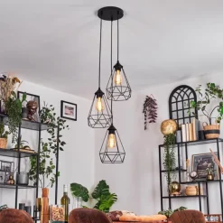 hofstein Kigali Suspension, Suspension Noir, 3 lumières