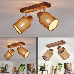 hofstein Kinnared Plafonnier Chrome, Écru, 2 lumières