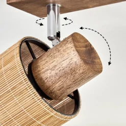 Luminaires Scandinaves-hofstein Kinnared Plafonnier Chrome, Brun foncé, 1 lumière