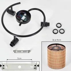 Luminaires Scandinaves-hofstein Kinnared Plafonnier Noir, 3 lumières