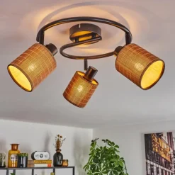 Luminaires Scandinaves-hofstein Kinnared Plafonnier Noir, 3 lumières