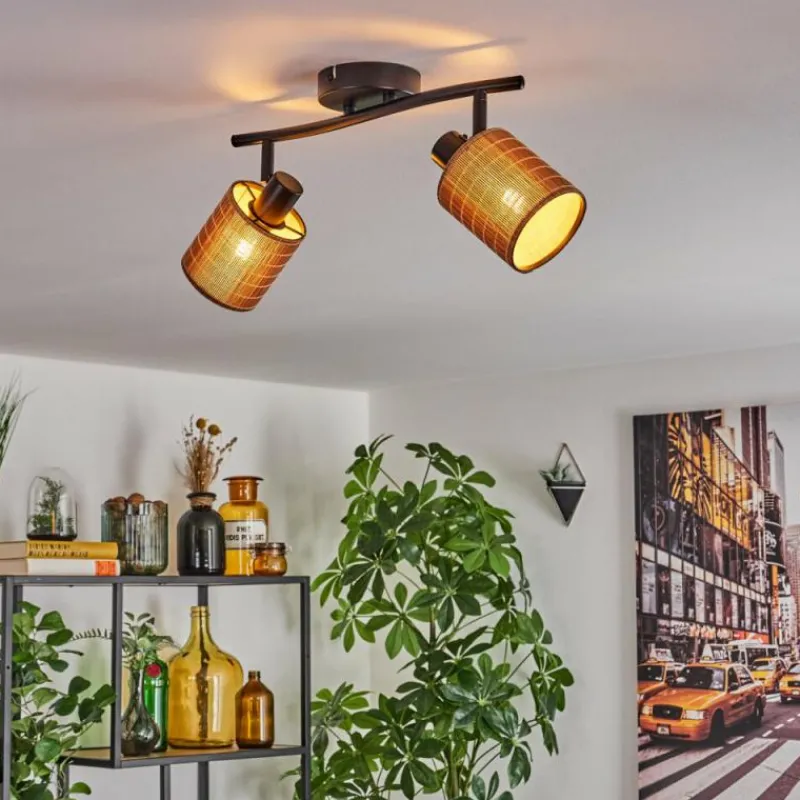 hofstein Kinnared Plafonnier Noir, 2 lumières