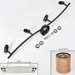 hofstein Kinnared Plafonnier Noir, 4 lumières