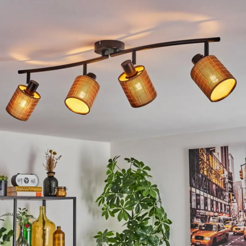 hofstein Kinnared Plafonnier Noir, 4 lumières