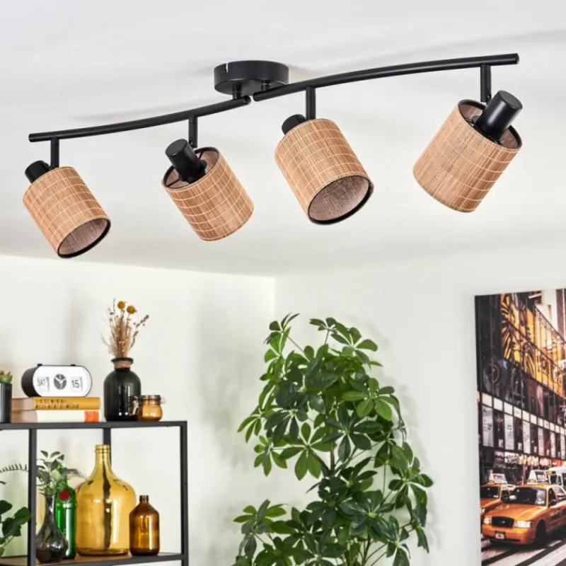 hofstein Kinnared Plafonnier Noir, 4 lumières