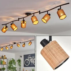 hofstein Kinnared Plafonnier Noir, 6 lumières