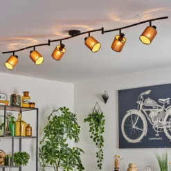 hofstein Kinnared Plafonnier Noir, 6 lumières