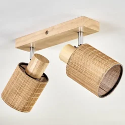 hofstein Kinnared Plafonnier, Spot de plafond Chrome, Écru, 2 lumières