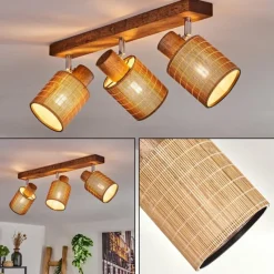 hofstein Kinnared Plafonnier, Spot de plafond Chrome, Brun foncé, 3 lumières