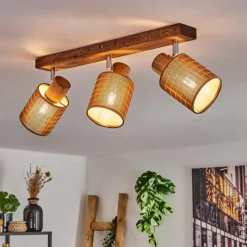 hofstein Kinnared Plafonnier, Spot de plafond Chrome, Brun foncé, 3 lumières