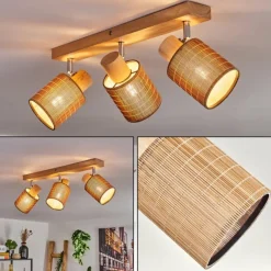 hofstein Kinnared Plafonnier, Spot de plafond Chrome, Écru, 3 lumières