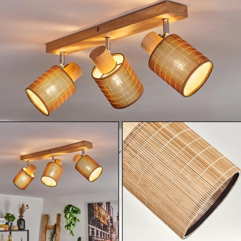 hofstein Kinnared Plafonnier, Spot de plafond Chrome, Écru, 3 lumières