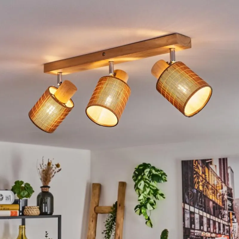 hofstein Kinnared Plafonnier, Spot de plafond Chrome, Écru, 3 lumières