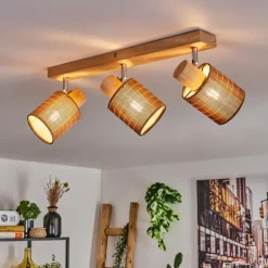 hofstein Kinnared Plafonnier, Spot de plafond Chrome, Écru, 3 lumières