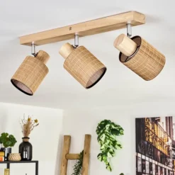 hofstein Kinnared Plafonnier, Spot de plafond Chrome, Écru, 3 lumières