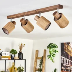 hofstein Kinnared Plafonnier, Spot de plafond Chrome, Brun foncé, 4 lumières