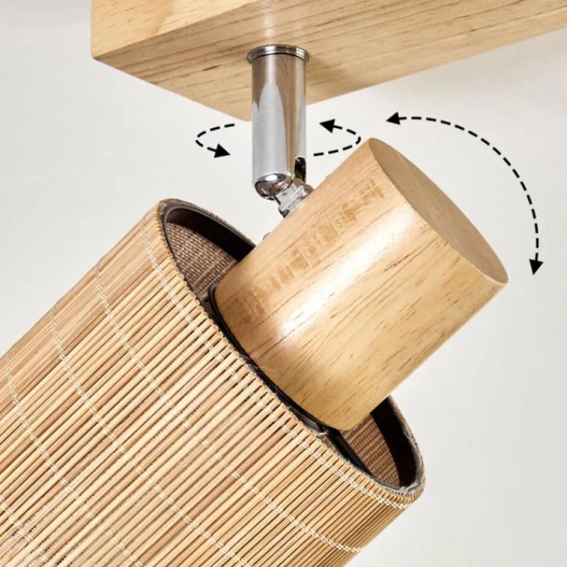 hofstein Kinnared Plafonnier, Spot de plafond Chrome, Écru, 4 lumières