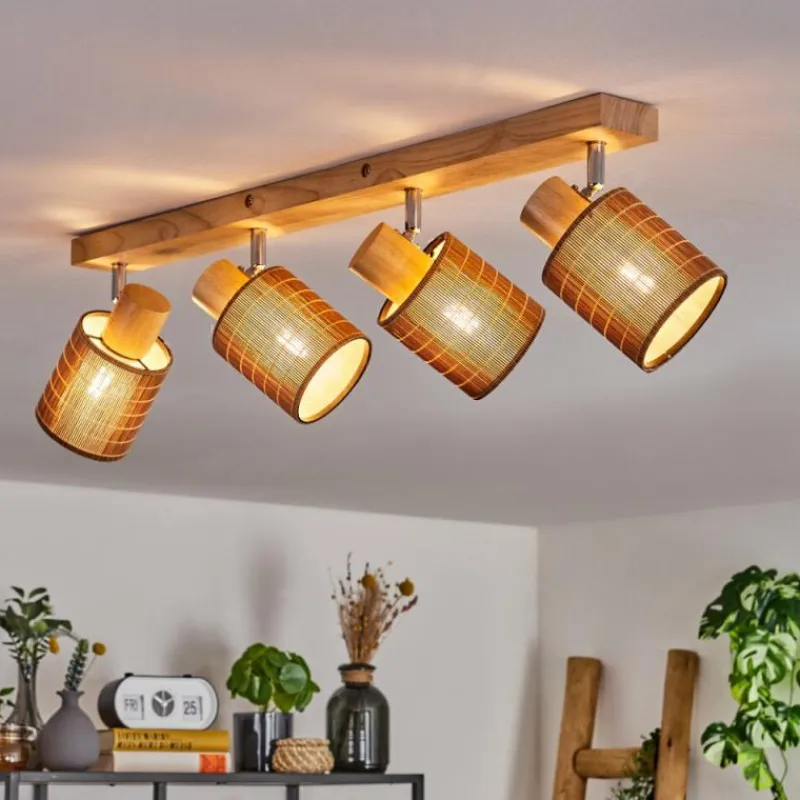 hofstein Kinnared Plafonnier, Spot de plafond Chrome, Écru, 4 lumières