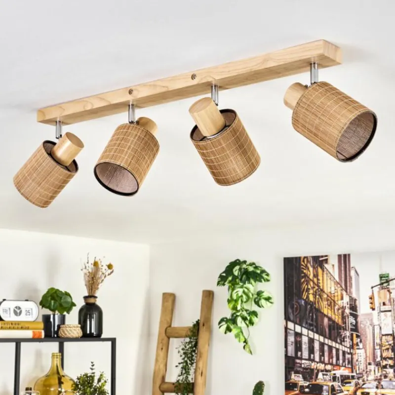 hofstein Kinnared Plafonnier, Spot de plafond Chrome, Écru, 4 lumières