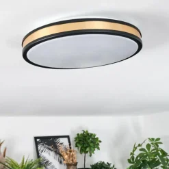 Lampes Dorées-hofstein Kirtland Plafonnier LED Or, Noir, 1 lumière