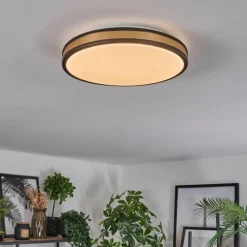 Lampes Dorées-hofstein Kirtland Plafonnier LED Or, Noir, 1 lumière