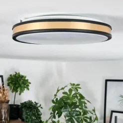 Lampes Dorées-hofstein Kirtland Plafonnier LED Or, Noir, 1 lumière