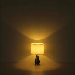 Lampes En Tissu-Luminaires Globo Lighting Kisa Lampe à poser Nickel mat, 1 lumière