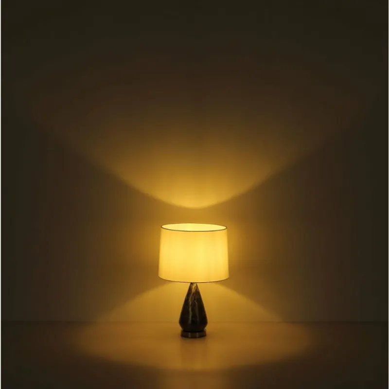 Lampes En Tissu-Luminaires Globo Lighting Kisa Lampe à poser Nickel mat, 1 lumière