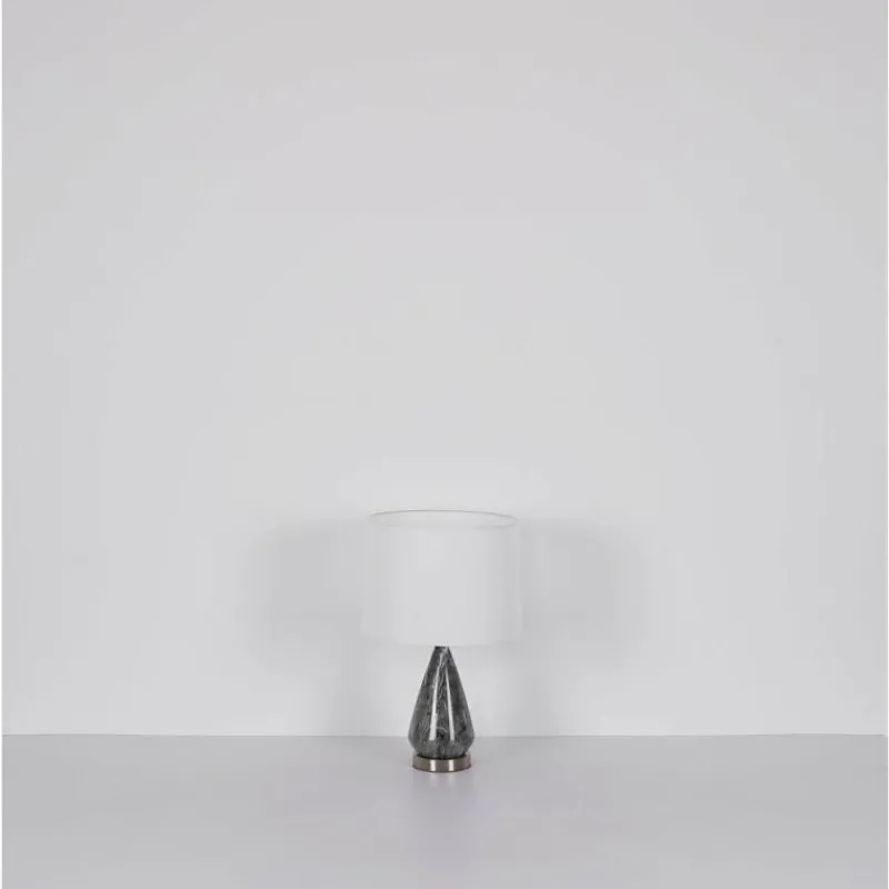 Lampes En Tissu-Luminaires Globo Lighting Kisa Lampe à poser Nickel mat, 1 lumière