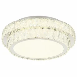 Luminaires Globo Lighting Klara Plafonnier LED Chrome, 1 lumière, Télécommandes* Éclairage Led