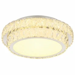 Luminaires Globo Lighting Klara Plafonnier LED Chrome, 1 lumière, Télécommandes* Éclairage Led