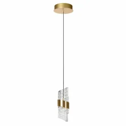 Lampes Dorées-Luminaires Lucide KLIGANDE Suspension LED Or, 1 lumière