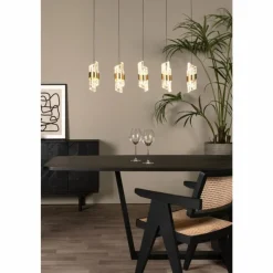 Lampes Dorées-Luminaires Lucide KLIGANDE Suspension LED Or, 5 lumières