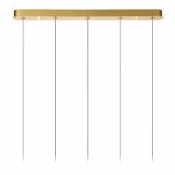 Lampes Dorées-Luminaires Lucide KLIGANDE Suspension LED Or, 5 lumières
