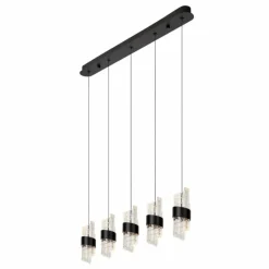 Luminaires Lucide KLIGANDE Suspension LED Noir, 5 lumières* Suspensions