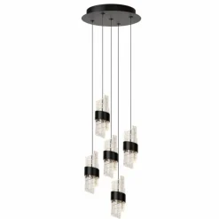 Luminaires Lucide KLIGANDE Suspension LED Noir, 5 lumières* Suspensions