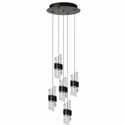 Luminaires Lucide KLIGANDE Suspension LED Noir, 5 lumières* Suspensions