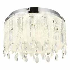 Luminaires Globo Lighting Klunka Plafonnier LED Chrome, 1 lumière, Télécommandes