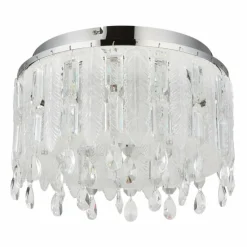 Luminaires Globo Lighting Klunka Plafonnier LED Chrome, 1 lumière, Télécommandes