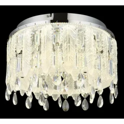 Luminaires Globo Lighting Klunka Plafonnier LED Chrome, 1 lumière, Télécommandes