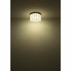 Luminaires Globo Lighting Klunka Plafonnier LED Chrome, 1 lumière, Télécommandes